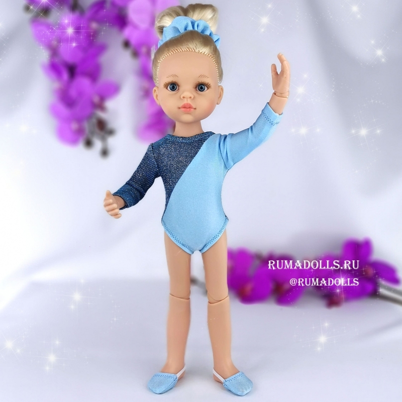 Шарнирная кукла Клаудия гимнастка в синем - 4