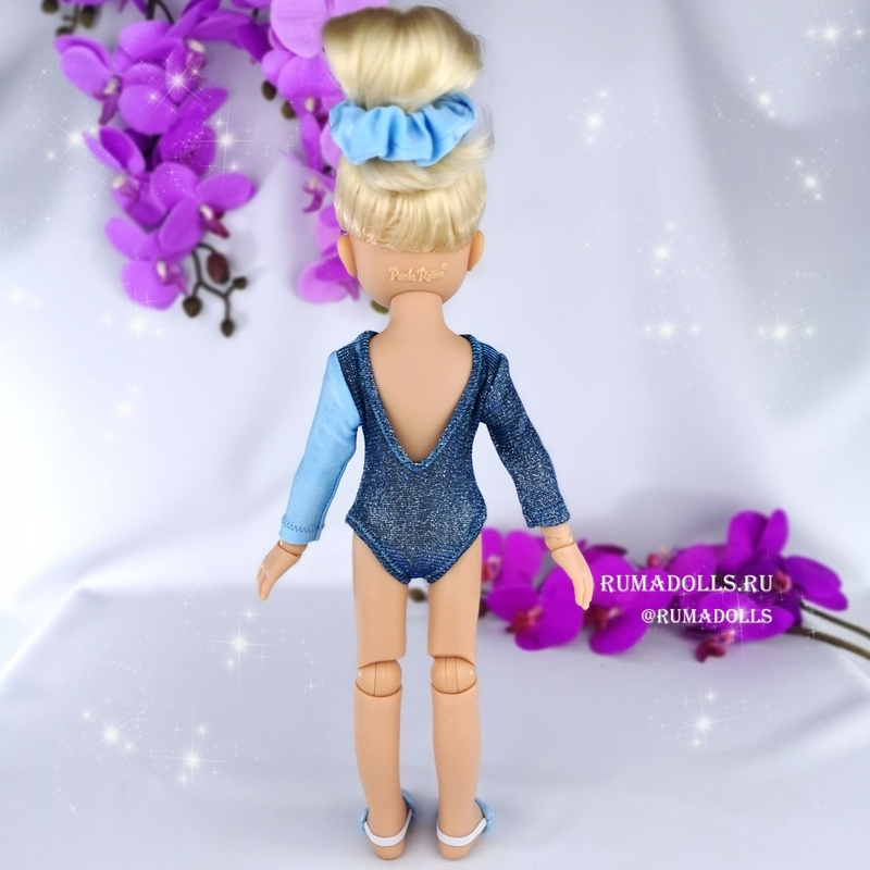 Шарнирная кукла Клаудия гимнастка в синем - 5