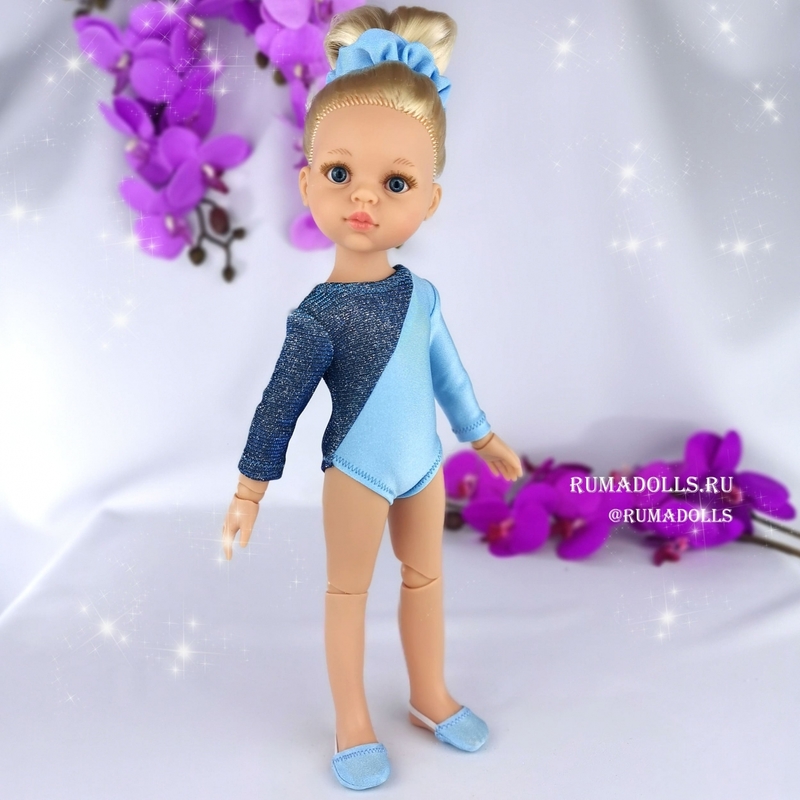 Шарнирная кукла Клаудия гимнастка в синем - 6