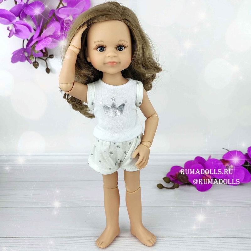 Кукла Клео на шарнирном теле, арт. RD07019. В пижаме, 32 см - 7