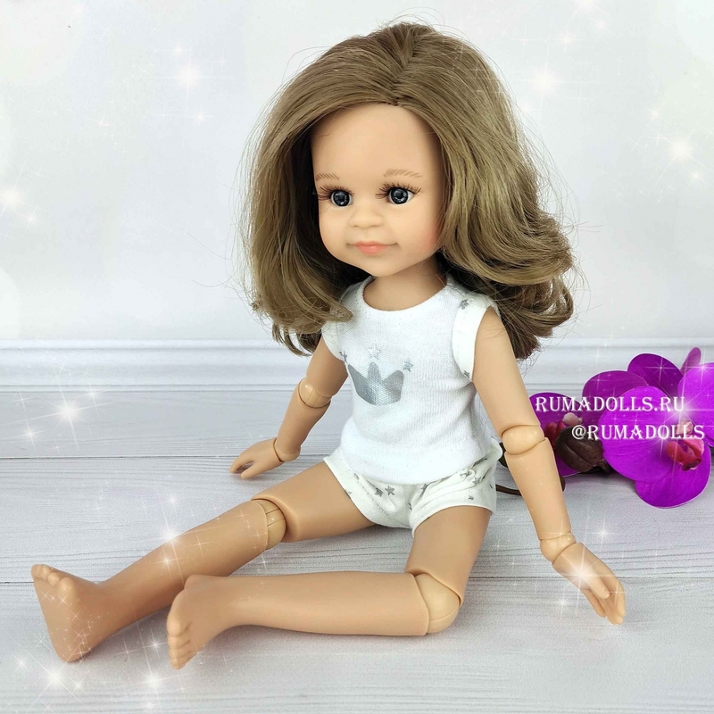 Кукла Клео на шарнирном теле, арт. RD07019. В пижаме, 32 см - 8