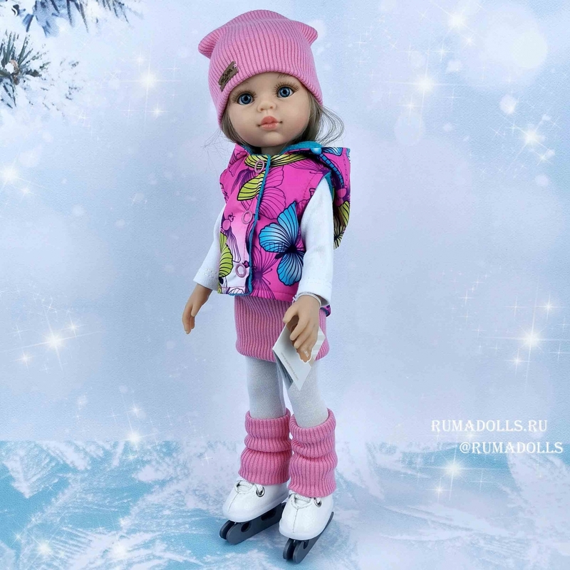 Кукла Карла на коньках, 32 см - 6