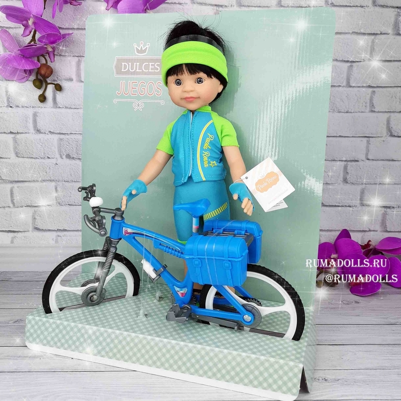 Кукла Кармело велосипедист, арт. 04659, 32 см - 8
