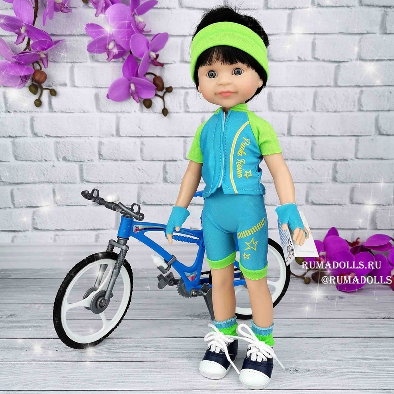 Кукла Кармело велосипедист, арт. 04659, 32 см - 9