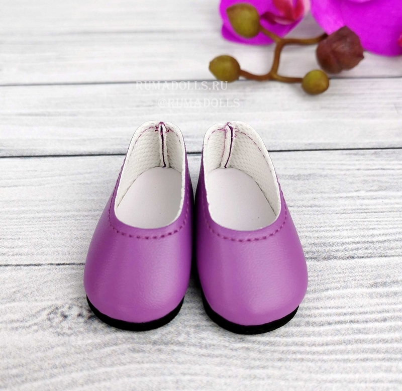Туфли фиолетовые, для кукол 32 см - 5