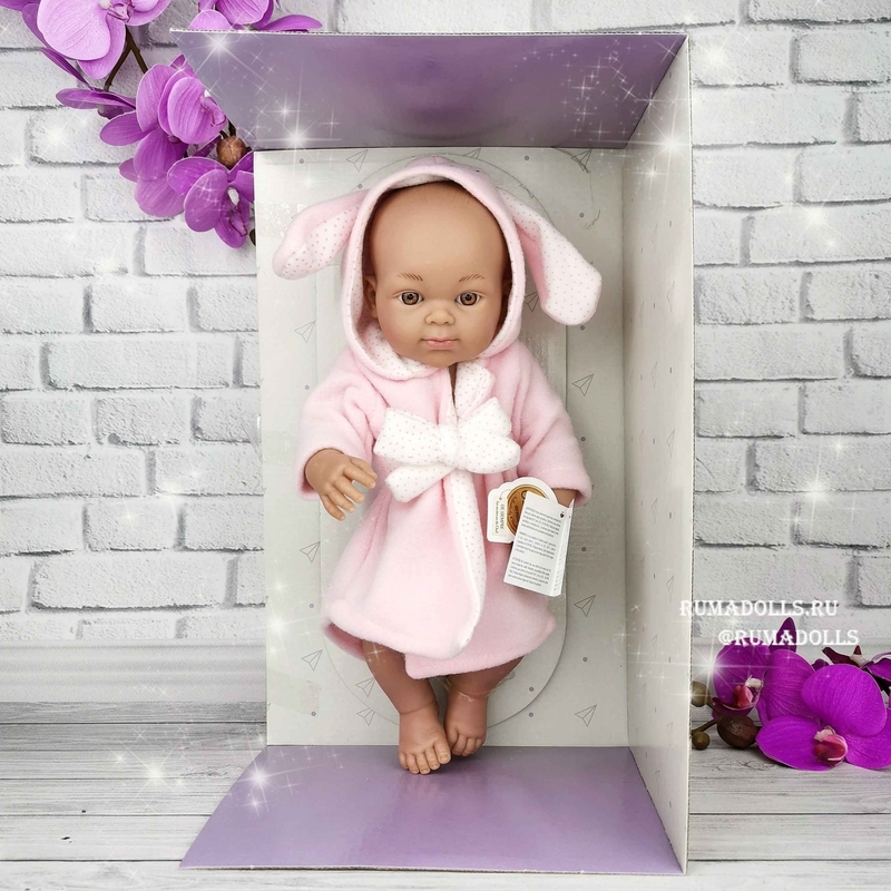 Кукла Бэби в розовом банном халате,  арт. 5118, 32 см - 11