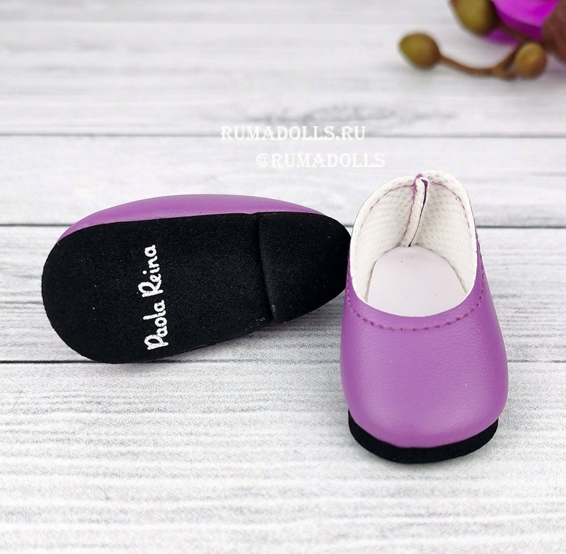 Туфли фиолетовые, для кукол 32 см - 7