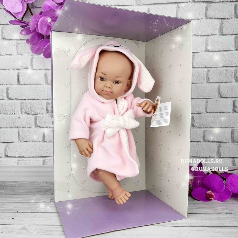 Кукла Бэби в розовом банном халате,  арт. 5118, 32 см - 7