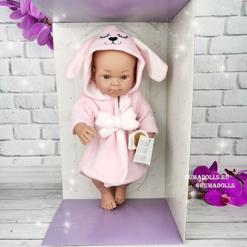 Кукла Бэби в розовом банном халате,  арт. 5118, 32 см - 12