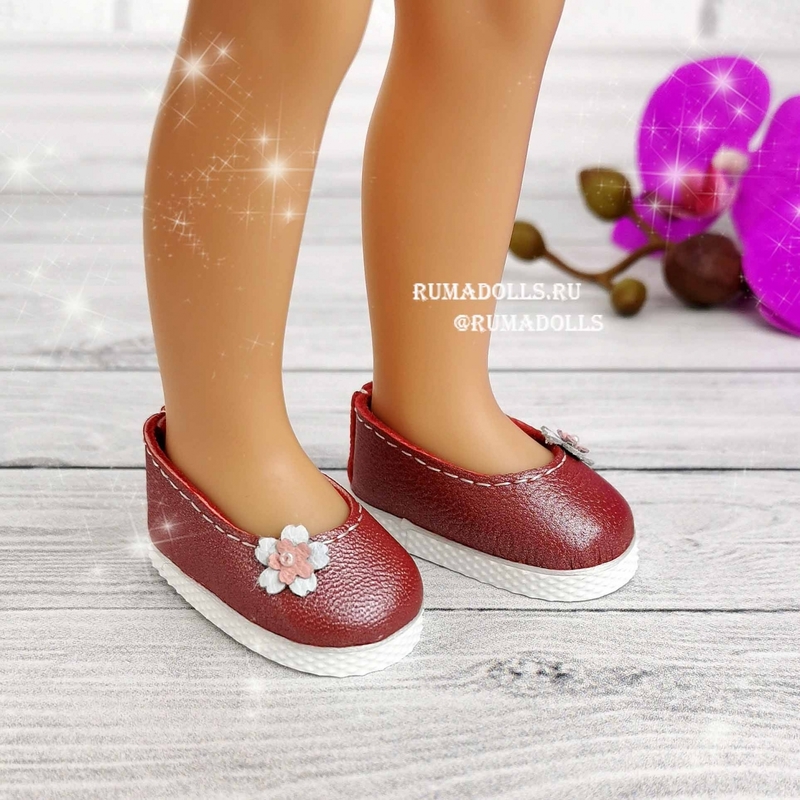 Туфли с цветочком из натуральной кожи RD02092 - 8
