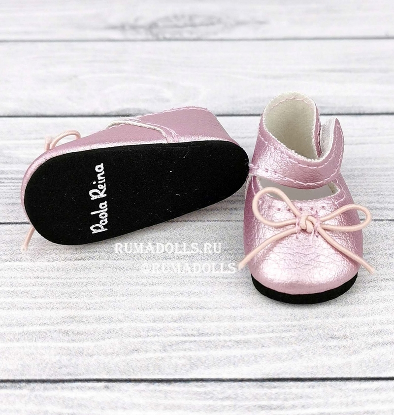 Туфли розовые с застежкой-липучкой для кукол 32 см, арт. 63220 - 8