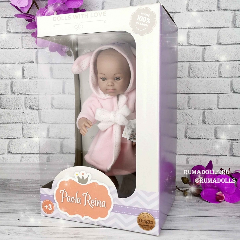 Кукла Бэби в розовом банном халате,  арт. 5118, 32 см - 10