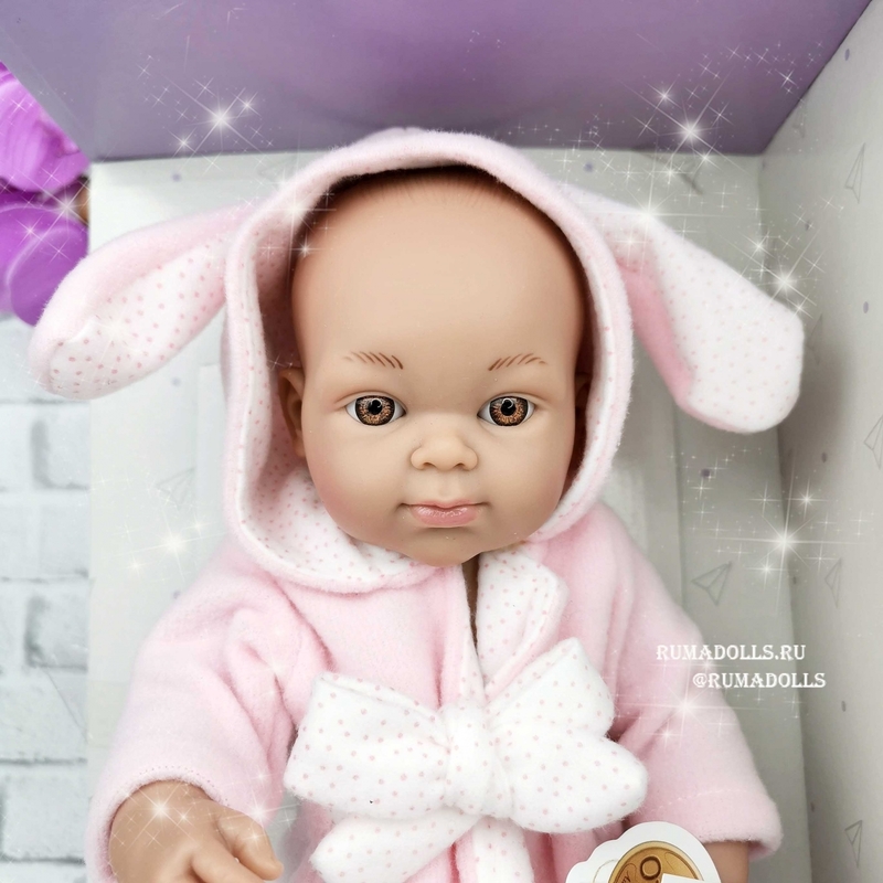 Кукла Бэби в розовом банном халате,  арт. 5118, 32 см - 9