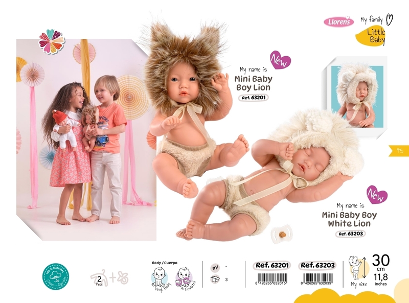 Кукла Mini Baby Boy Lion. арт. 63201, 30 см - 8