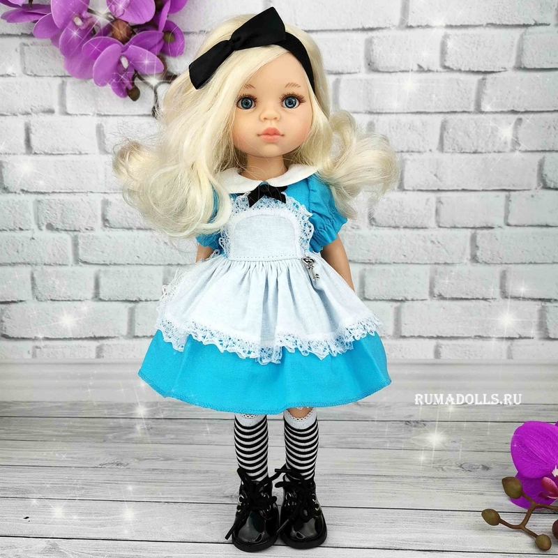 Кукла Клаудия в костюме «Алиса в стране чудес», 32 см - 5