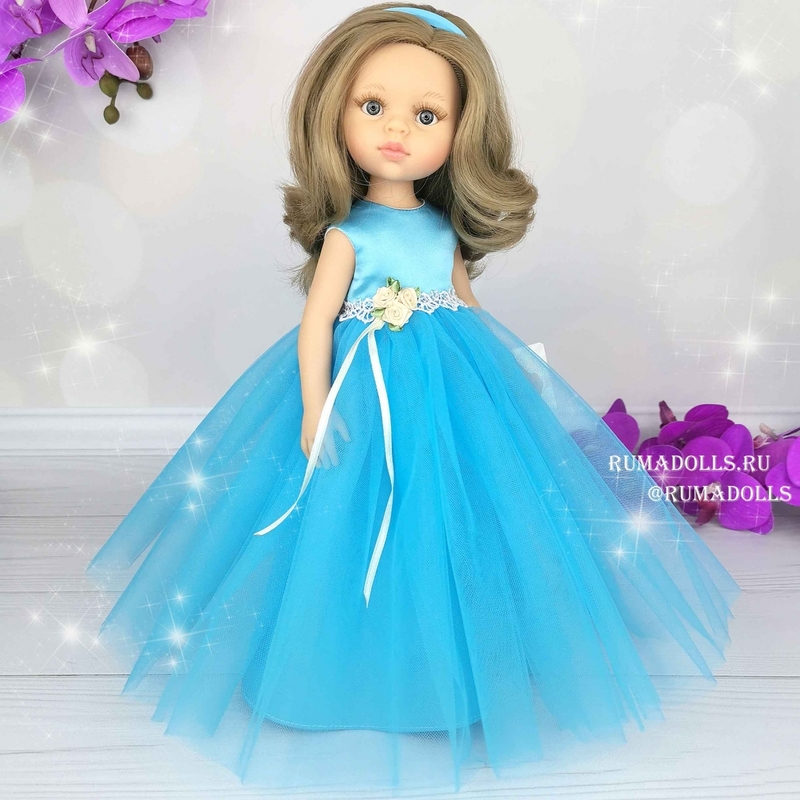 Кукла Карла в платье «Аквамарин», 32 см