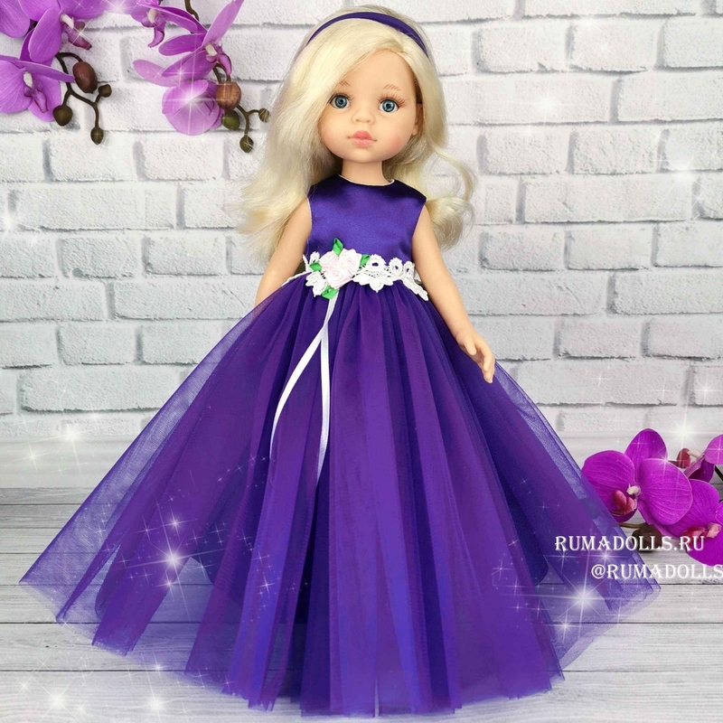 Кукла Клаудия в платье «Aмeтpин», 32 см