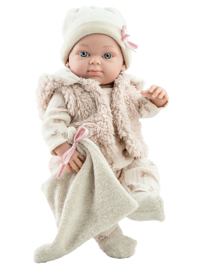 Кукла Бэби в меховой жилетке, арт. 05123, 32 см