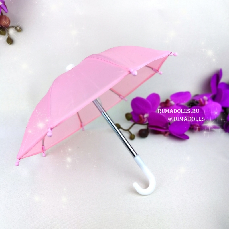 Зонтик складной Розовый - 16