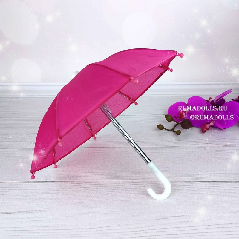 Зонтик складной Темно-розовый - 12