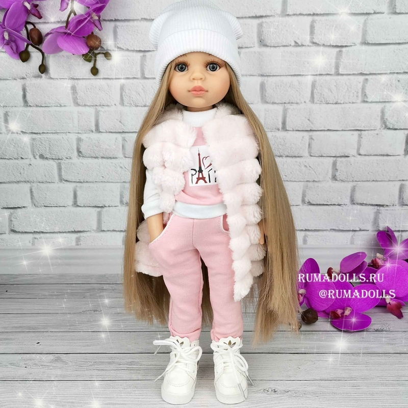 Кукла Карла «Sport Style» в розовом «Париж», 32 см В жилете и шапке - 8
